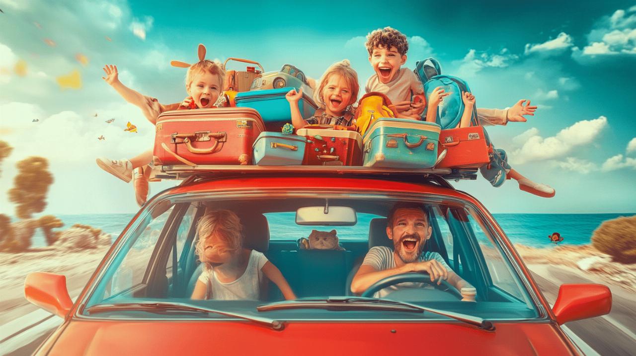 Partir en vacances en voiture avec 3 enfants : guide de survie pour parents courageux